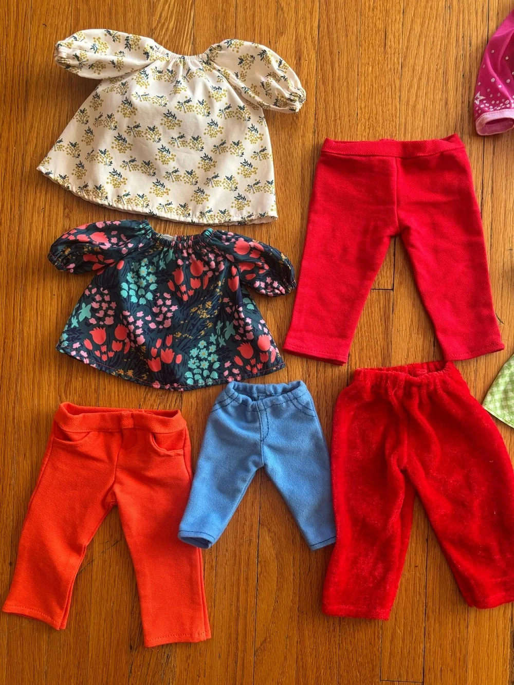 Doll clothes including American Girl & Wellie Wisher, lot of 12 items